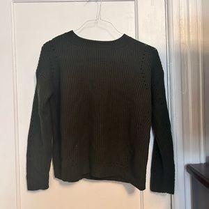 Green, cropped sweater. Size small